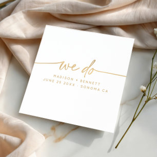 Serviette En Papier Moderne Nous faisons Wedding planner Gold Parties