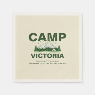 Serviette En Papier Moderne Rustic Camping Bachelorette Party