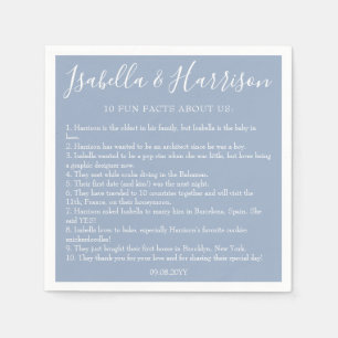 Serviette En Papier Moderne simple Dusty Blue Fun Fun Fun Fun Mariage 