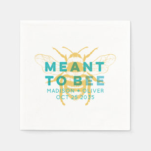 Serviette En Papier Moderne Vintage Signifie Pour Être Mariage Remerci