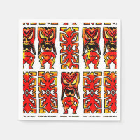Mog Mog Tiki Guerrier serviettes