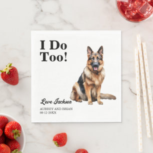 Serviette En Papier Moi Aussi ! Animal de compagnie berger allemand