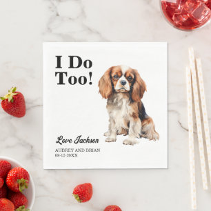 Serviette En Papier Moi Aussi ! Cavalier King Charles Spaniel Mariage