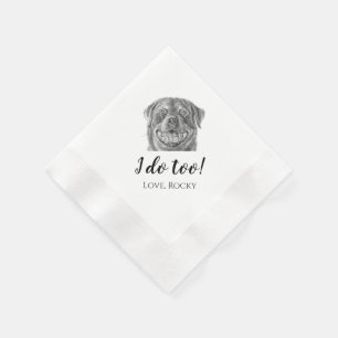 Serviette En Papier Moi Aussi ! Chien à thème mariage fête serviettes 