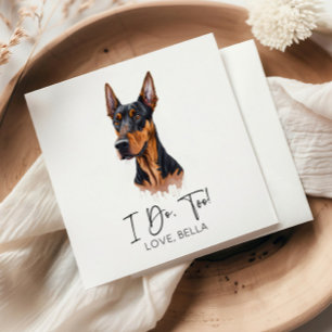 Serviette En Papier Moi Aussi ! Dobermann Mariage de chien