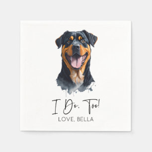 Serviette En Papier Moi Aussi ! Mariage de chien Rottweiler