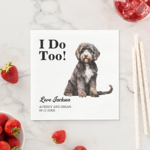 Serviette En Papier Moi Aussi ! Portugais mariage de chien d'eau
