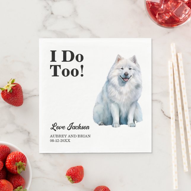 Serviette En Papier Moi Aussi ! Samoyed Chien mariage animal (En situation)