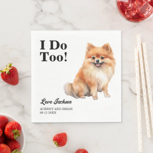 Serviette En Papier Moi aussi ! Serviettes pour chien Pomeranian avec