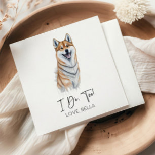 Serviette En Papier Moi Aussi ! Shiba Inu Chien Mariage animal