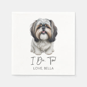 Serviette En Papier Moi Aussi ! Shih Tzu Chien Mariage animal de compa