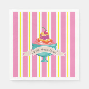 Serviette En Papier Moins De Parler, Plus De Papier Crème De Glace Nap