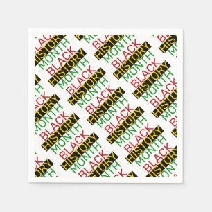 Serviette En Papier MOIS D'HISTOIRE NOIRE Papier BHM élégant