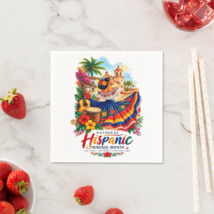 Serviette En Papier Mois du patrimoine hispanique – Culture colorée