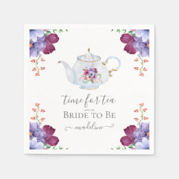 Serviette En Papier Moment du thé avec la mariée qui va être la douche