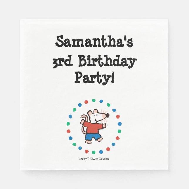 Serviette En Papier Mon ami Maisy Anniversaire (Devant)