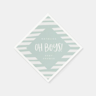 Serviette En Papier Mon bébé ! Fête baby shower Twin boys