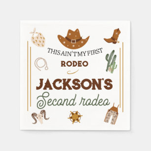 Serviette En Papier Mon deuxième rodéo Anniversaire Far West