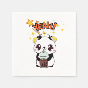 Serviette En Papier Mon Panda de Fête Mignon