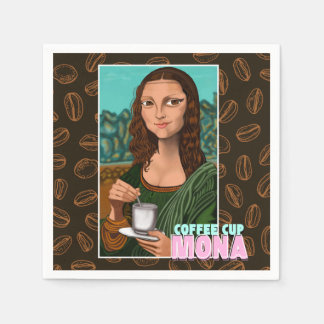 Serviette En Papier Mona Lisa Art Édition Café