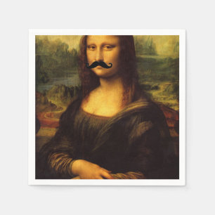 Serviette En Papier Mona Lisa Avec Moustache