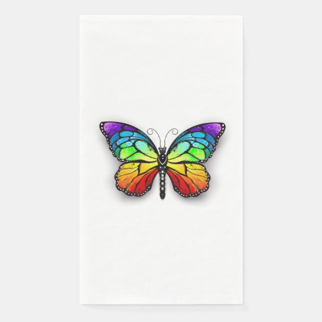 Serviette En Papier Monarque papillon arc-en-ciel (Devant)