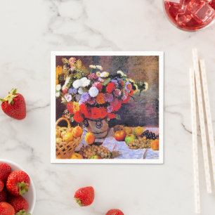 Serviette En Papier Monet - Fleurs et fruits