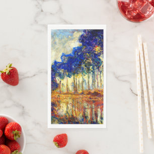 Serviette En Papier Monet - Les peupliers en automne