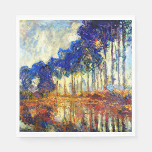 Serviette En Papier Monet - Les peupliers en automne,