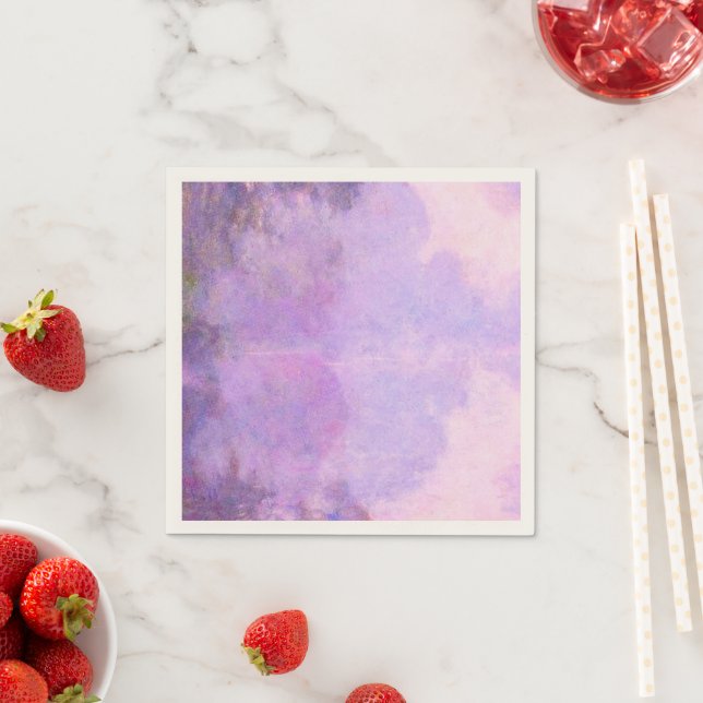 Serviette En Papier Monet - Misty Morning sur la Seine (En situation)