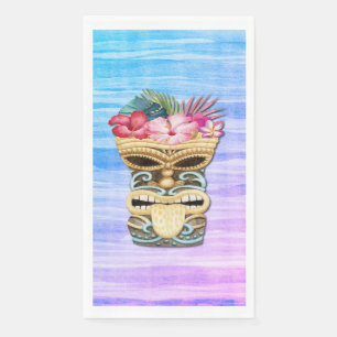 Serviette En Papier Monogramme Blue Tiki Bar Party