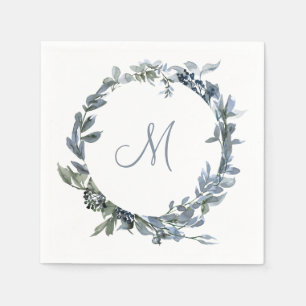 Serviette En Papier Monogramme botanique