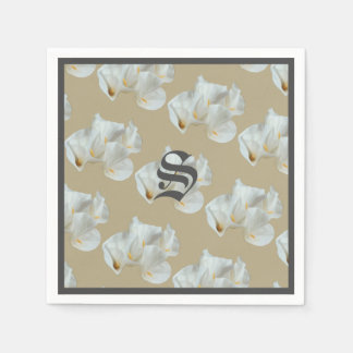 Serviette En Papier Monogramme Calla Lillies