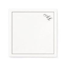 Monogramme classique Noir et blanc Mariage traditi