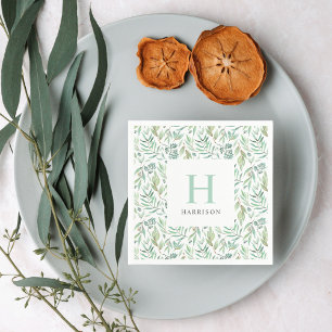 Serviette En Papier Monogramme de la famille Spring Meadow