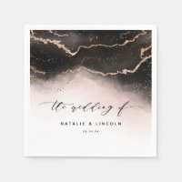 Monogramme de Mariage rose pâle d'ombre éthéré