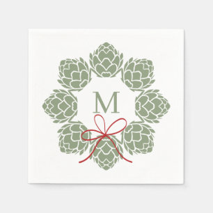 Serviette En Papier Monogramme de Noël Beer Hops