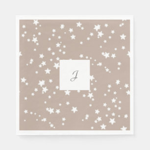 Serviette En Papier monogramme des étoiles