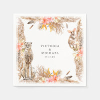 Monogramme floral boho safari africain