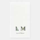Monogramme minimaliste Cactus Nom blanc