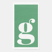 Monogramme Minimaliste Initiale Gras Vert Kelly