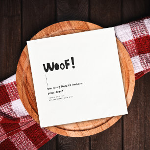 Serviette En Papier Monogramme moderne Mariage minimaliste blanc