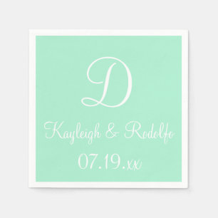 Serviette En Papier Monogramme Monnaie légère papier coloré exclusif N