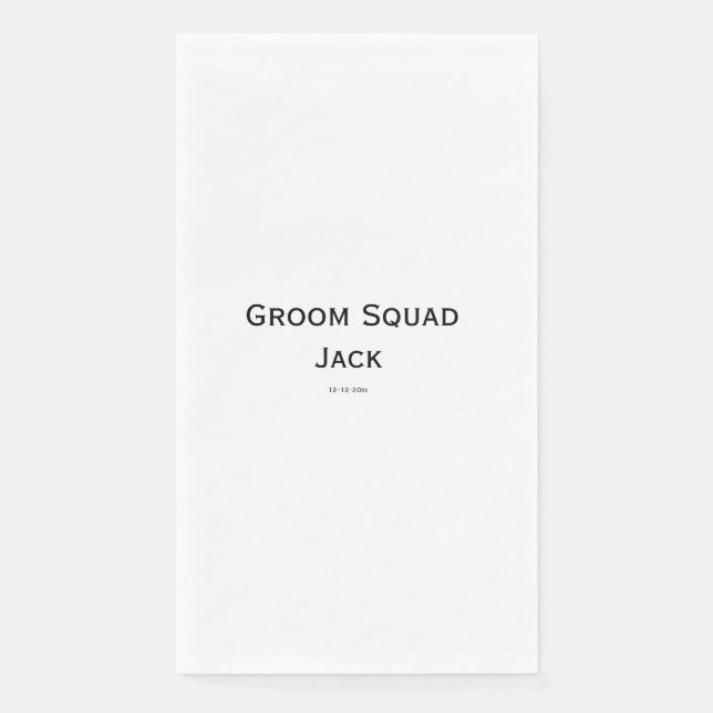 Serviette En Papier monogramme simple personnalisé ajouter votre nom m (Devant)