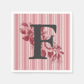 Serviette En Papier Monogramme sur Rose de chou Personnaliser de vapor