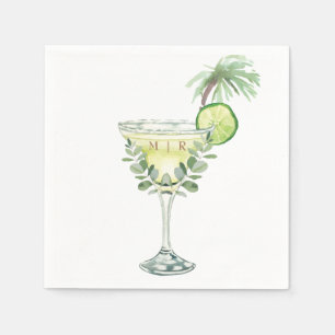 Serviette En Papier Monogramme tropicale Margaritas