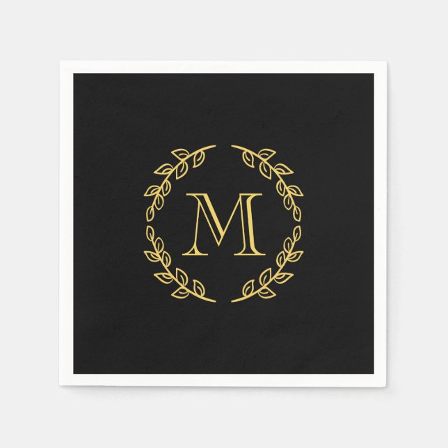 Serviette En Papier Monogramme vintage (Devant)