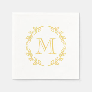 Serviette En Papier Monogramme vintage