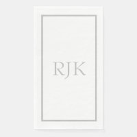 Monogrammes initiales gris clair Nom personnalisé 