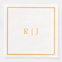 Monogrammes Orange Citrouille Mariage Automne